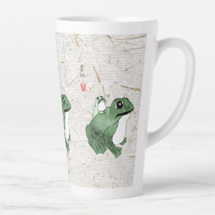 Tasse Latte Grosse grenouille Petit crapaud japonais 19e siècl