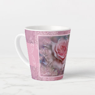 Tasse Latte Grosse pâte en latte rose