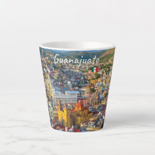 Tasse Latte Guanajuato, Mexique - Petite vue colorée de la vil
