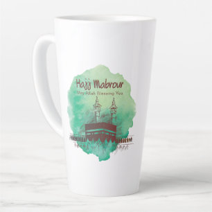 Tasse Latte Hajj Moubarak, Kaaba sainte à La Mecque Arabie Sao
