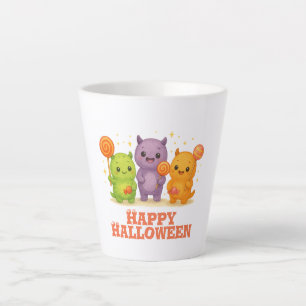 Tasse Latte Halloween Kawaii Monsters & Lollipops