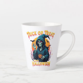 Tasse Latte Halloween Spooky Vibes: Trick or Treat Skeleton