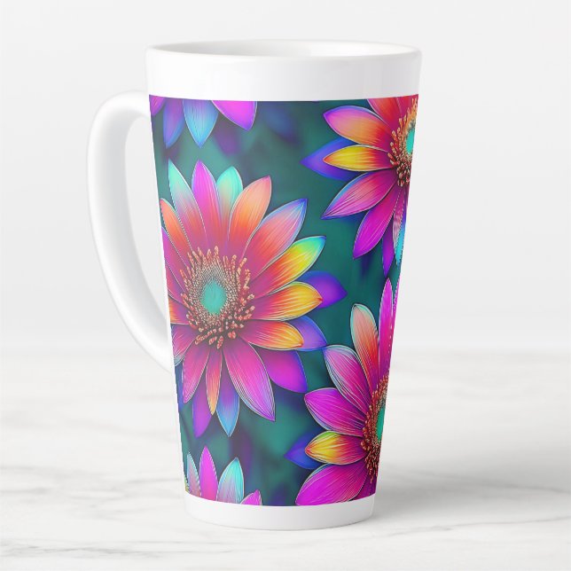 Tasse Latte Happy Flowers (Angle gauche)