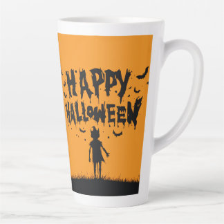 Tasse Latte Happy Halloween:Mug with Mysterious Silhouette