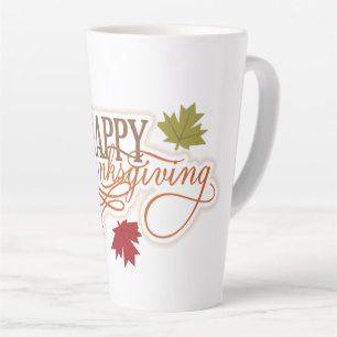 Tasse Latte Happy Thanksgiving