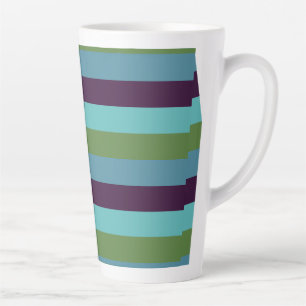 Tasse Latte Harmonie côtière rayée