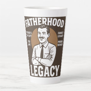 Tasse Latte Héritage de paternité Vintage Fête des Pères 