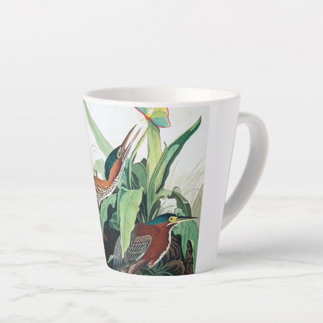 Tasse Latte Heron vert par John James Audubon (Angle droit)
