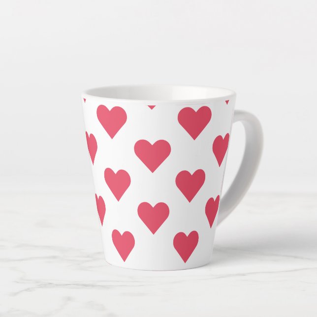 Tasse Latte Herz ♥ Coeur ♥ Herzen ♥ Coeurs rose-blanc (Angle droit)