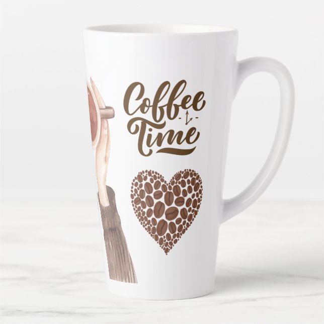 Tasse Latte Heure du café (Droite)
