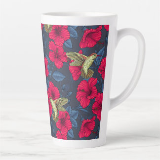 Tasse Latte Hibiscus Botanique Vintage et Colibri