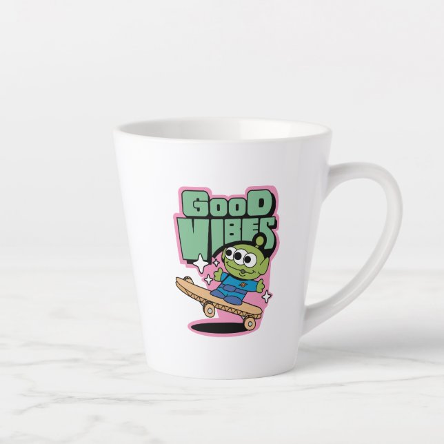 Tasse Latte Histoire du jouet | Little Green Men Good Vibes (Droite)