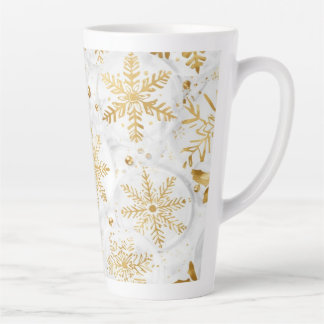 Tasse Latte Holiday latte cup in gold and white
