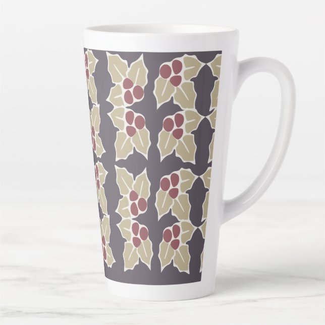 Tasse Latte Holly Motif (Droite)