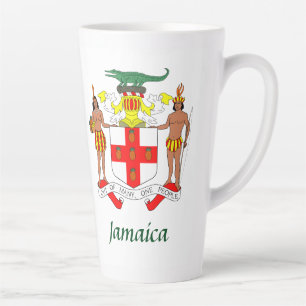 Tasse Latte Hommage historique à l'hymne jamaïcain du blason