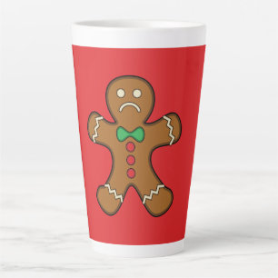 Tasse Latte Homme de pain d'épice triste