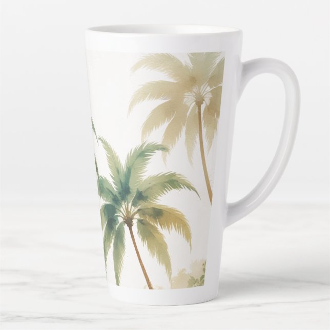 Tasse Latte Honolulu Voyage Hawaïen de style vintage (Droite)