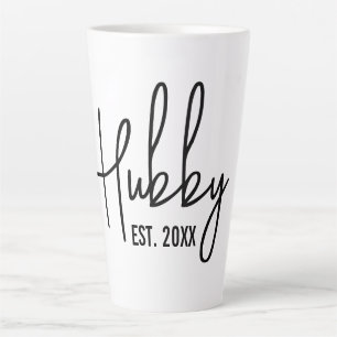 Tasse Latte Hubby & Wifey coutume de latte année établie