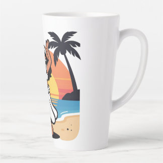 Tasse Latte Hula dance beach party sunset tropical island art