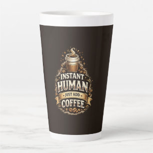 Tasse Latte Humain Instantané Ajoutez Seulement du Café – Amat