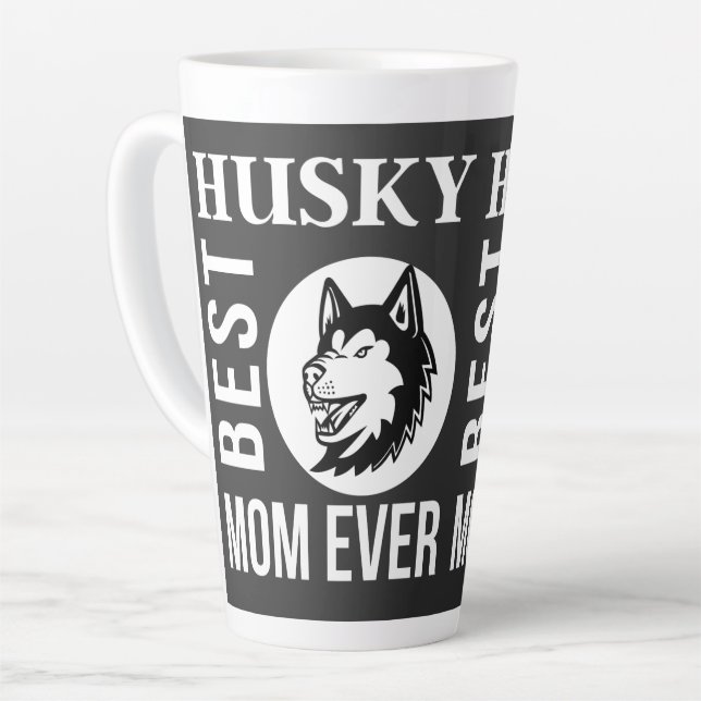 Tasse Latte Husky Maman, Chien Maman, Husky Gift (Angle gauche)