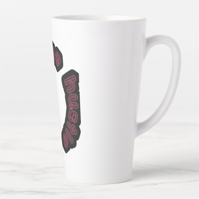 Tasse Latte Hustle de café Répétition typographie motivationne (Droite)
