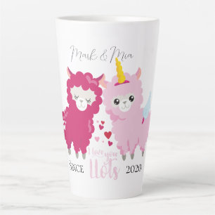 Tasse Latte I Lots You Llama Customisé Cadeau Lui