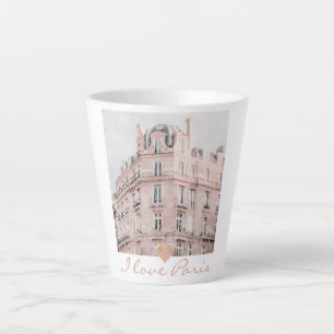 Tasse Latte I Love Paris Architecture Bâtiment Vintage Latte