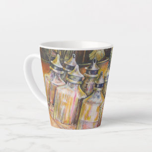 Tasse Latte Idéographie de la lumière dorée