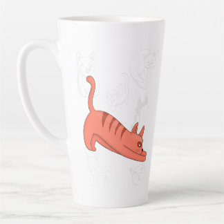 Tasse Latte Il est temps d'étirer la théière à deux tons de ca