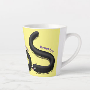 Tasse Latte Illustration de dessin mignon millipede