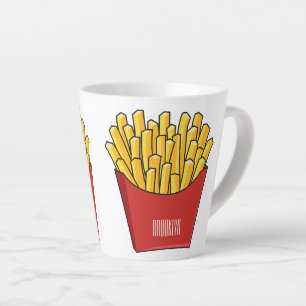 Tasse Latte Illustration de frites
