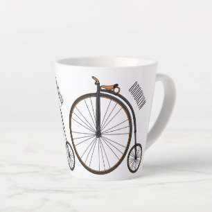 Tasse Latte Illustration de la bande dessinée de vélo à grande