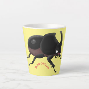 Tasse Latte Illustration de la caricature du dendroctone du rh