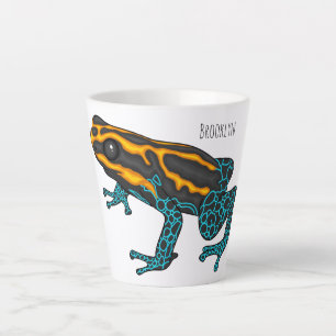 Tasse Latte Illustration de la grenouille à fléchettes de pois