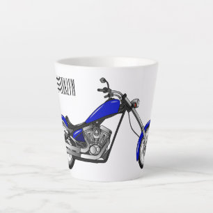 Tasse Latte Illustration de la moto à hélico
