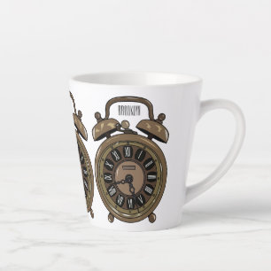 Tasse Latte Illustration de l'horloge d'alarme