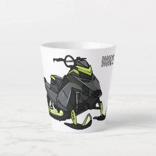 Tasse Latte Illustration de motoneige