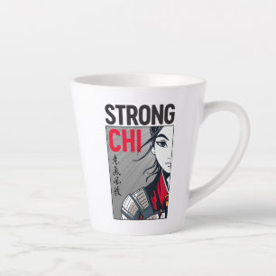 Tasse Latte Illustration de Mulan "Strong Chi"