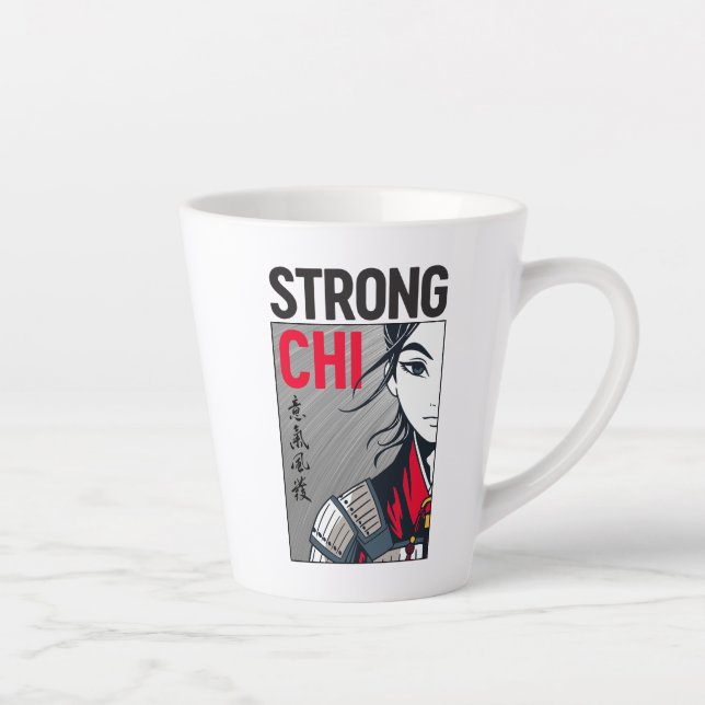 Tasse Latte Illustration de Mulan "Strong Chi" (Droite)