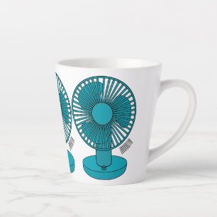 Tasse Latte Illustration du ventilateur