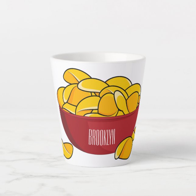 Tasse Latte Illustration d'une puce de pomme de terre (Devant)