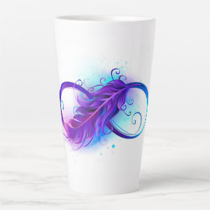Tasse Latte Infinity with purple feather