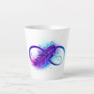 Tasse Latte Infinity with purple feather