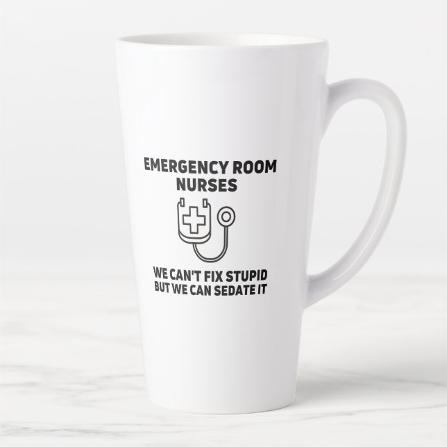 Tasse Latte Infirmières des urgences sedate stupide (Droite)