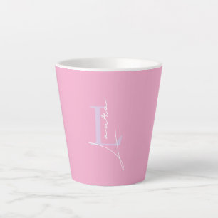 Tasse Latte Initiales minimalistes de nom moderne