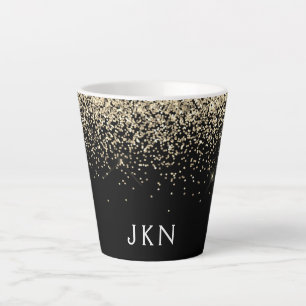 Tasse Latte Initiales Monogrammes pour filles Parties scintill