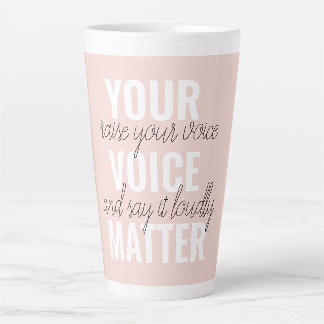 Tasse Latte Inspirer votre vocabulaire Motivation Citation (Devant)