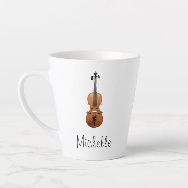 Tasse Latte Instrument de musique Cute Violon (Gauche)