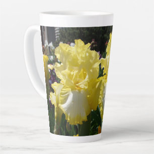 Tasse Latte Iris Iris Iris Jaune Iris Fleurs florales